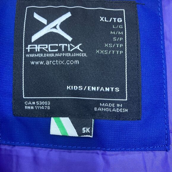 Arctix Kids Frost Jacket XL 16-18 Insulated Colorblock Blue Purple Pink - Picture 15 of 16